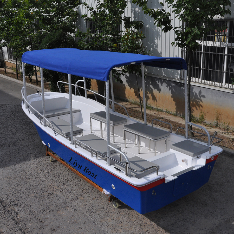 Liya 5.8m small passenger boat fiberglass tour boat for 8 person