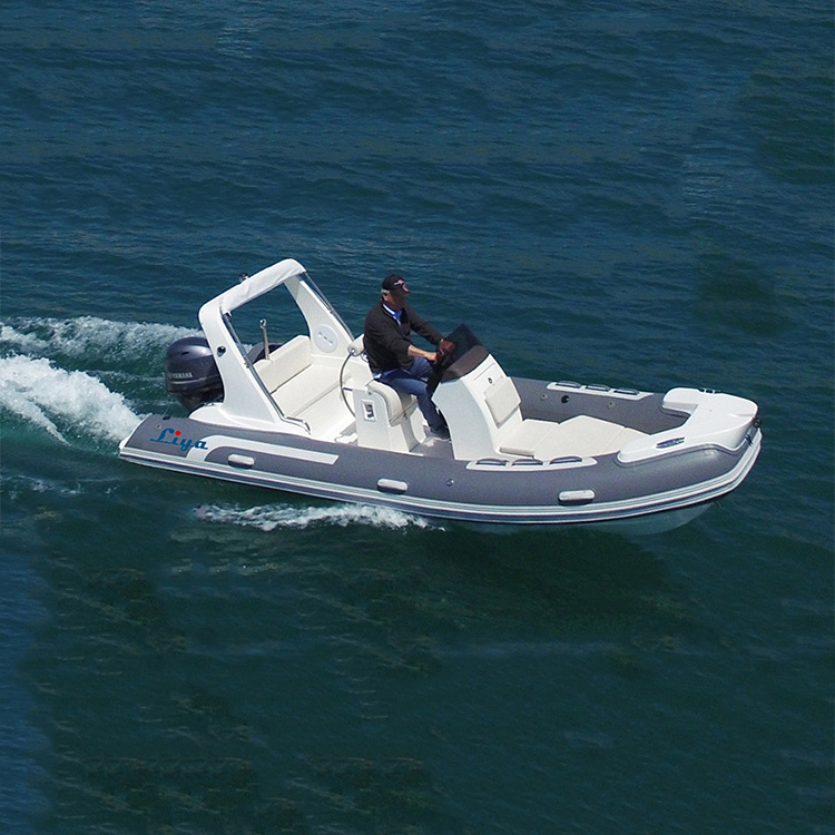 Liya 5.2m semi rigid hull inflatable boat with outboard engine for sale