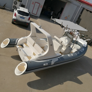 Liya Cheap 20ft RIB FRP boats fiberglass electric motor large speed boat RIB620 for sale