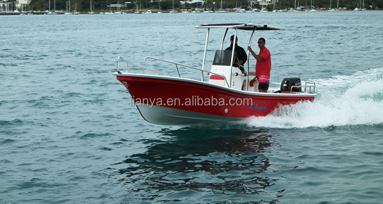 Liya panga boat console 8 passengers frp hull 5.8 meters fishing boat makers