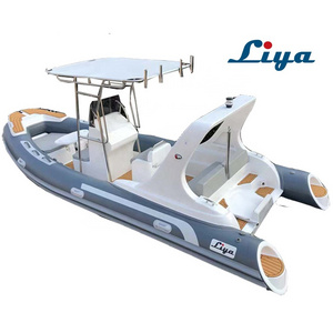 Liya 5.8m Semi Submarine Boat Fiberglass Hull Material Rib Hypalon Boat