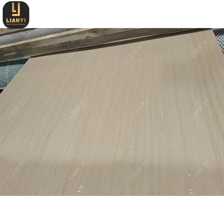 Inorganic Artificial Travertine Stone Slabs French Wood Grain Travertine Wall Panel for Indoor and Outdoor Wall Cladding