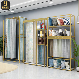 Curtain Sample Rod Showroom Floor Fabric Scarf Stand Pillow Carpet Rug Display Rack