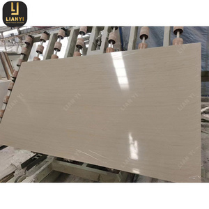 Inorganic Artificial Travertine Stone Slabs French Wood Grain Travertine Wall Panel for Indoor and Outdoor Wall Cladding