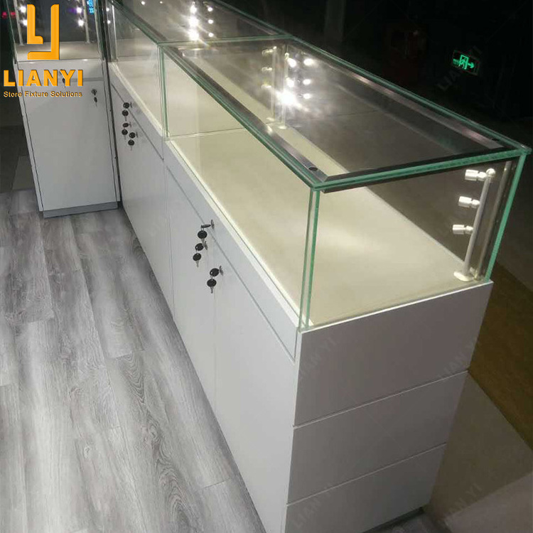 Shopping Mall Store Silver Jewelry Kiosk Design Display Counter for Jewelry