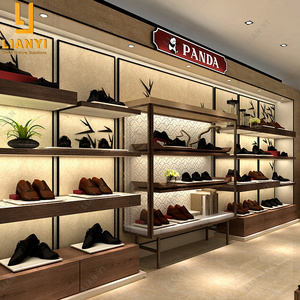 Wholesale Fashion Brand Shop Shoe Display Showcase Furniture Wall Mounted Shoe Display