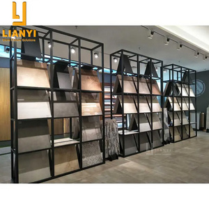 Custom Tiles Showroom Display Stand Metal Double sided Stone Tile Shelf Display Racks