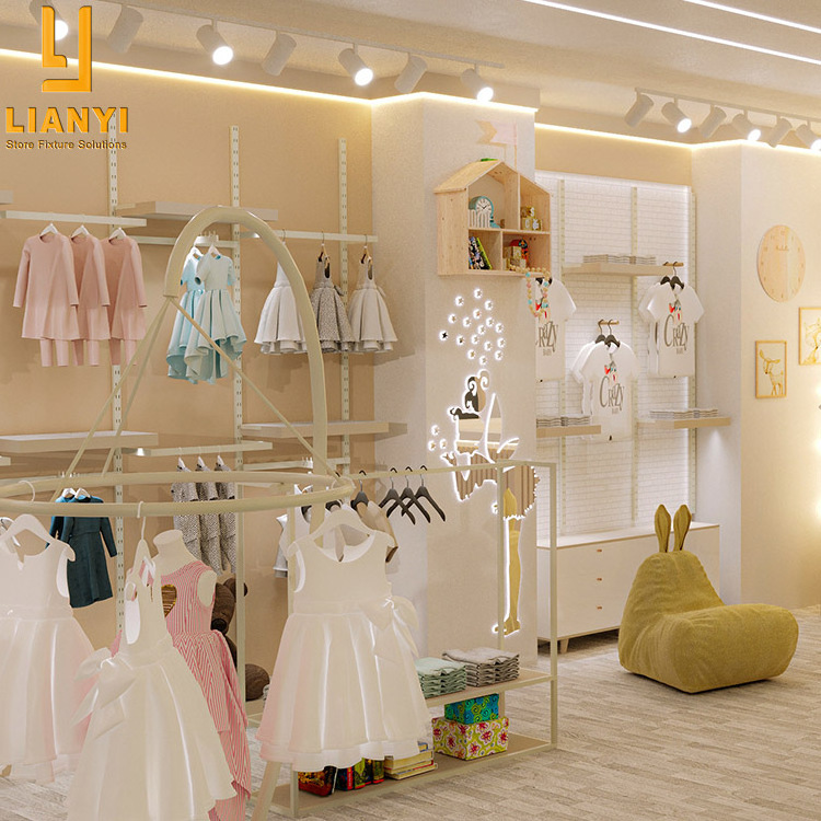 Kids Store Fixtures Interior Design High Quality Children's Clothing Display Rack