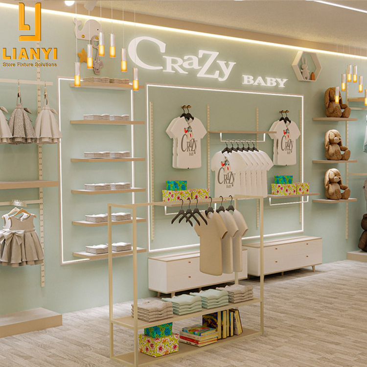 Kids Store Fixtures Interior Design High Quality Children's Clothing Display Rack