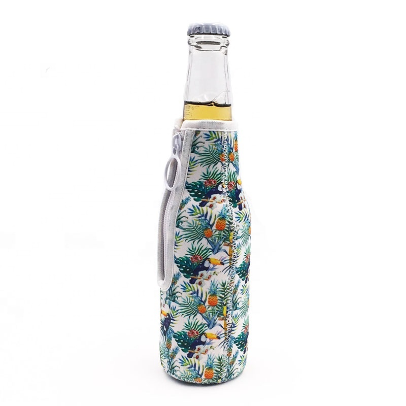 Customizable portable neoprene wine beer waterproof holder bottle cooler bag wine dispenser printed wine cooler bag cooler