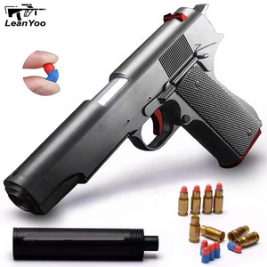 1911 Soft Foam Blaster Toy Gun Shell Ejecting Soft Bullet Toy Gun For Adults Kids Foam Darts Blasters Small Pistol Outdoor Play