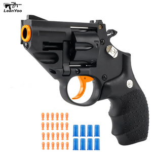 Sky Marshal Revolver Blaster Toy Gun Soft Bullet Gun Burst Simulation Metal Alloy Can Launch Children's Toy Small Pistol