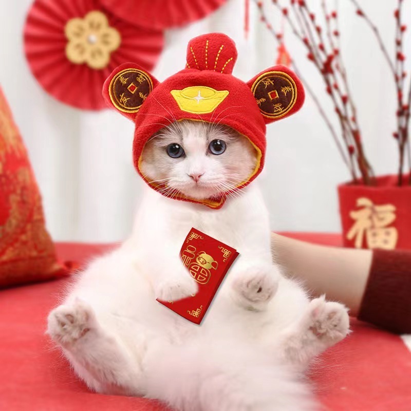 Funny Cute Winter Pet Headgear Hat for Dog Cat Warm Small Dogs Hats Halloween Christmas Pet Cat Accessories