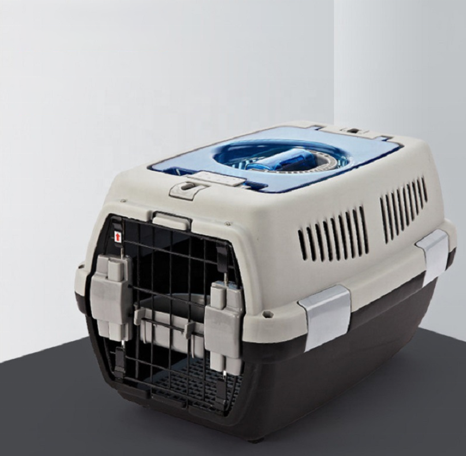 High quality Outdoor Portable Airline Approved Plastic Dog Travel Crate Pet Cat Transport Carrier Box