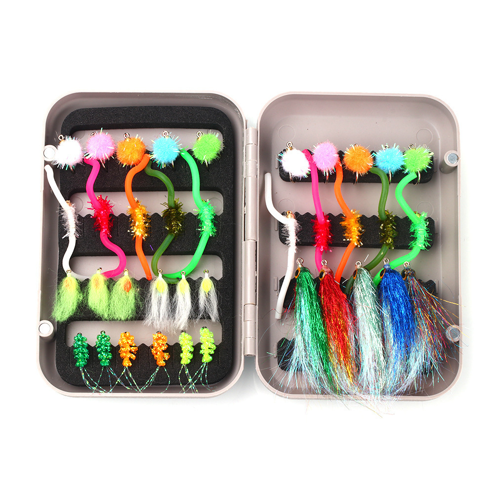 Fish egg fly hook set, bionic fly bait, hairy hook