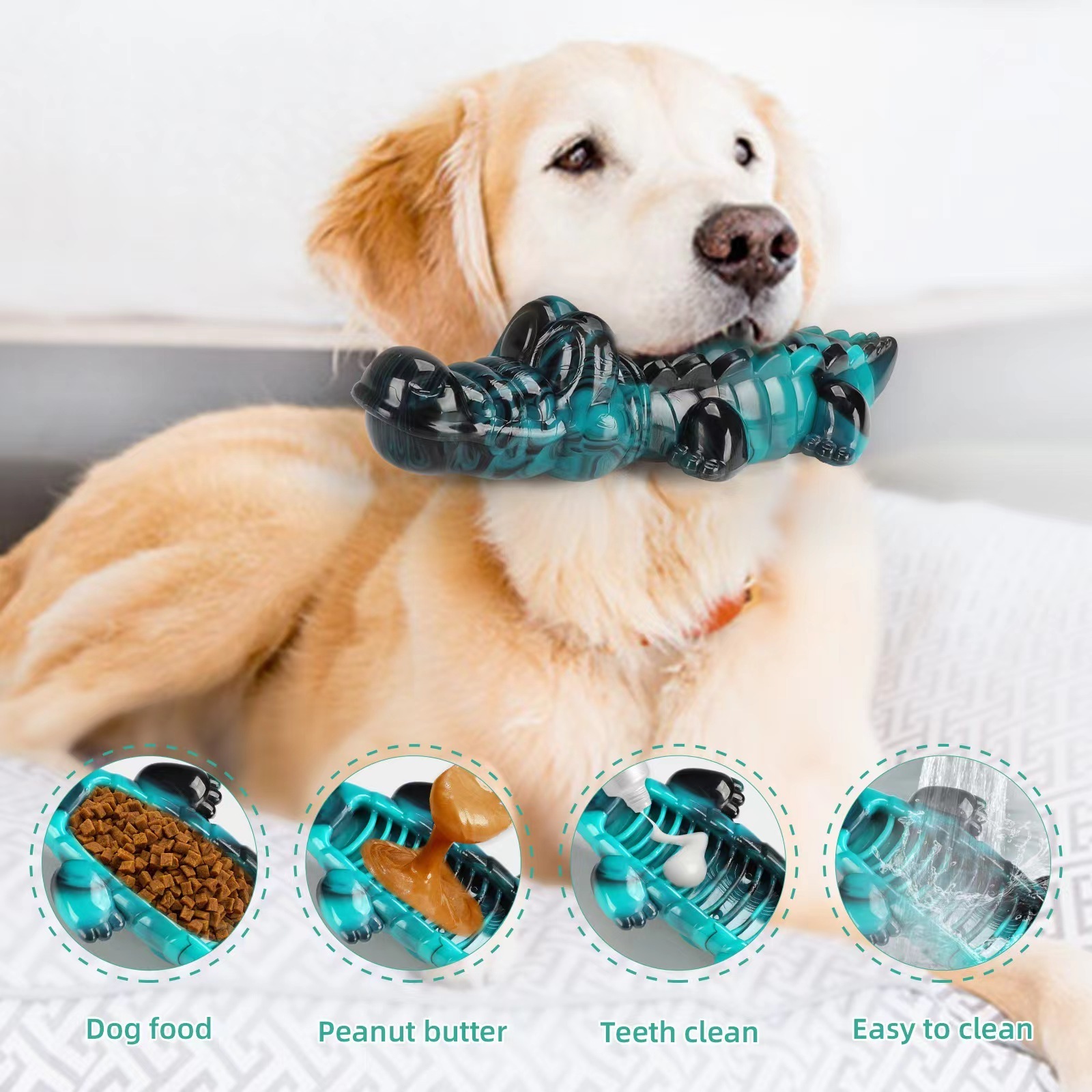 Hot Selling Durable Heavy Duty Dog Toys Croc Aggressive Dog Chew Toysodiles Shape Tough Aggressive Dog Chew Toys