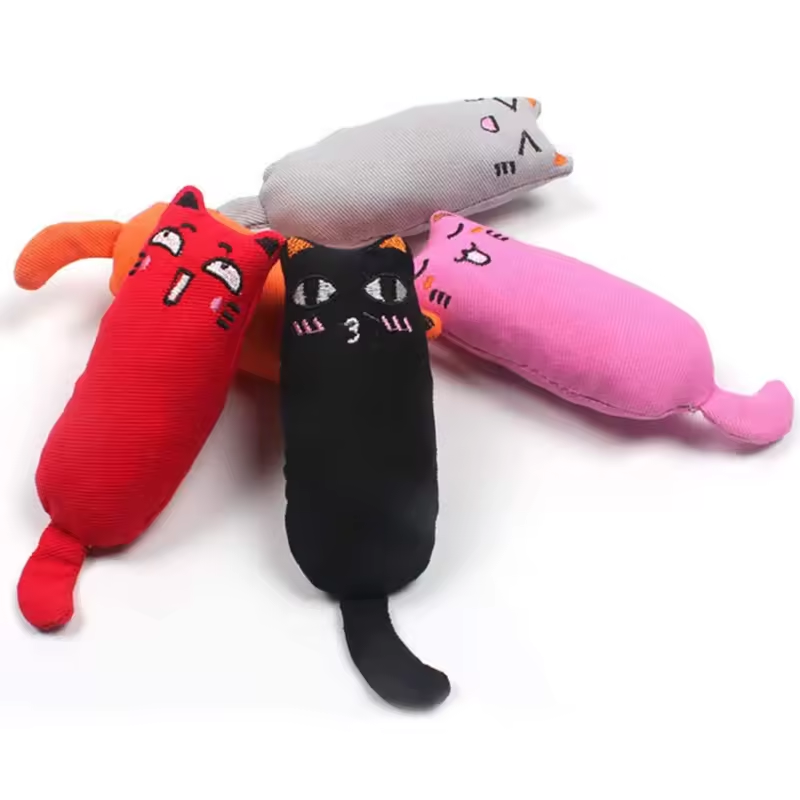 Rustle Sound Catnip Toy Cat Products for Pets Cute Cat Toys for Kitten Teeth Grinding Cat Plush Toy Thumb Pillow Pet Accessories