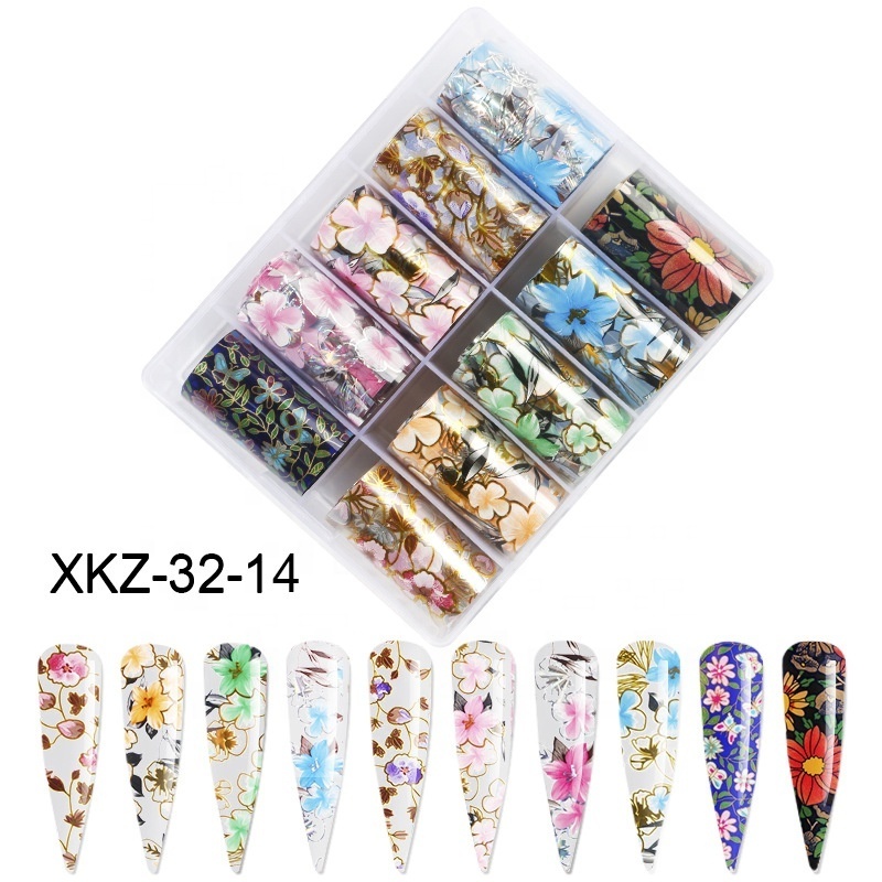 New Valentine's Day Flower Butterfly Nail Star Sticker Rose Nail art decoration Decals