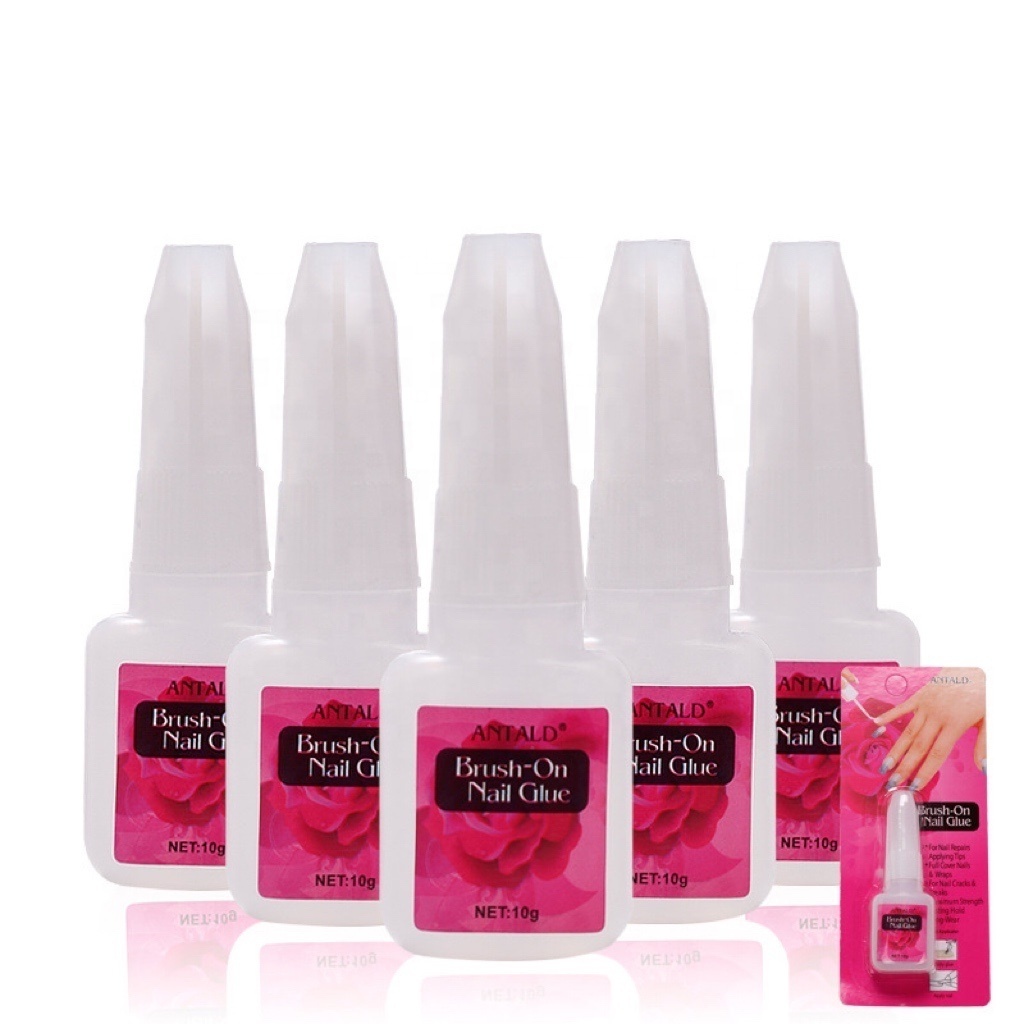 New Professional 10g/ bottle Press On Nail Tips nail glue with Brush for Nail Tip and Rhinestone Decoration