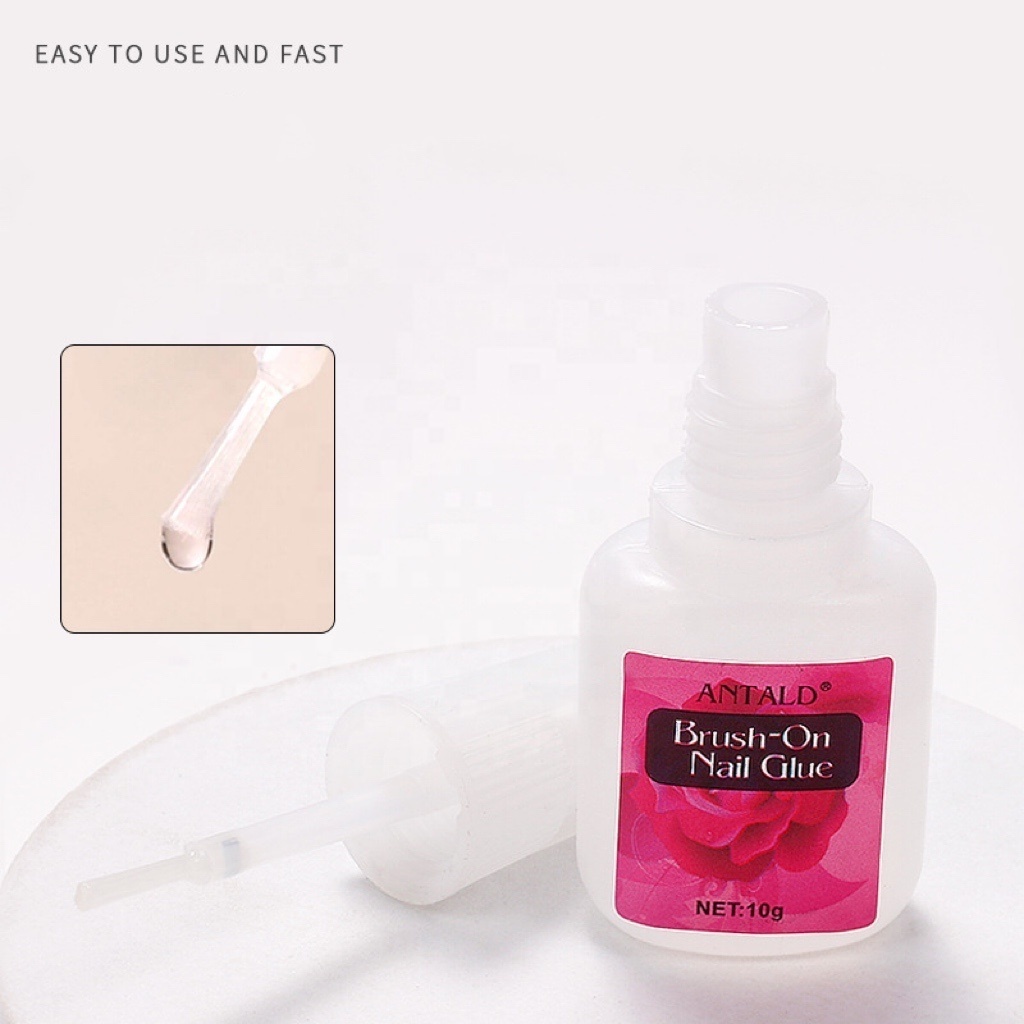 New Professional 10g/ bottle Press On Nail Tips nail glue with Brush for Nail Tip and Rhinestone Decoration