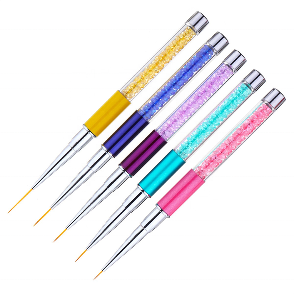 1pc Professional Carved Nail Art 3D Paint Brushes  Nylon Hair Acrylic Nails Brush Tools Acrylic Nail Art Liner Brushes