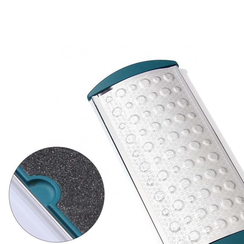 Double Side Stainless Steel Shape Foot File Scraper Callus Remover Metal Foot Scrubber for Dead Skin