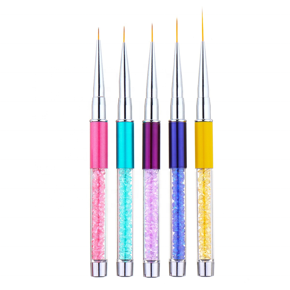 1pc Professional Carved Nail Art 3D Paint Brushes  Nylon Hair Acrylic Nails Brush Tools Acrylic Nail Art Liner Brushes