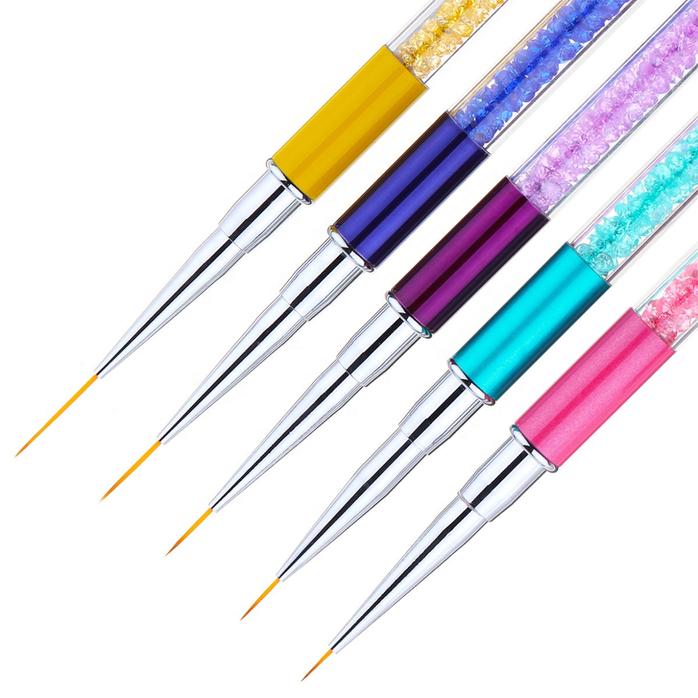 1pc Professional Carved Nail Art 3D Paint Brushes  Nylon Hair Acrylic Nails Brush Tools Acrylic Nail Art Liner Brushes