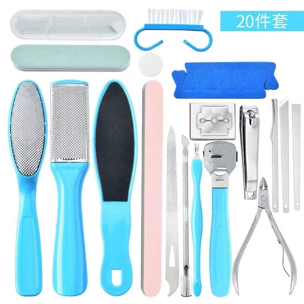 Stainless Steel  File Feet Finger Separator Foot Grinder Feet Scrub Cutter Polisher Feet Nails Foot Care Tool Set