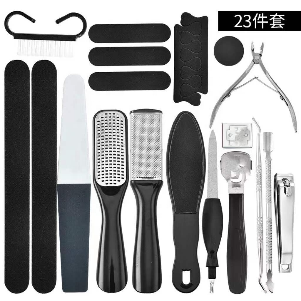 Stainless Steel  File Feet Finger Separator Foot Grinder Feet Scrub Cutter Polisher Feet Nails Foot Care Tool Set