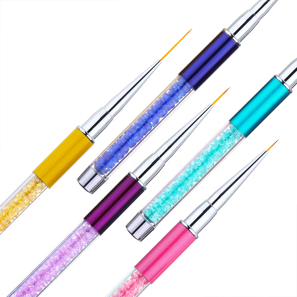 1pc Professional Carved Nail Art 3D Paint Brushes  Nylon Hair Acrylic Nails Brush Tools Acrylic Nail Art Liner Brushes