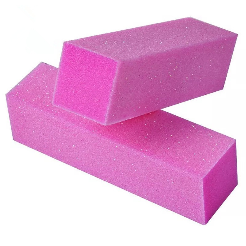 Wholesale High quality Pink/White Buffer Block 4 sides Sponge Nail Buffer 4 Way Nail buffer