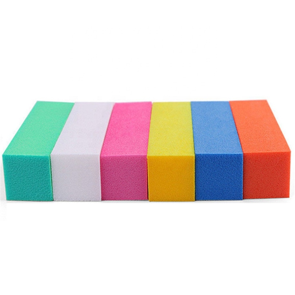 Wholesale High quality Pink/White Buffer Block 4 sides Sponge Nail Buffer 4 Way Nail buffer