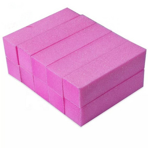 Wholesale High quality Pink/White Buffer Block 4 sides Sponge Nail Buffer 4 Way Nail buffer