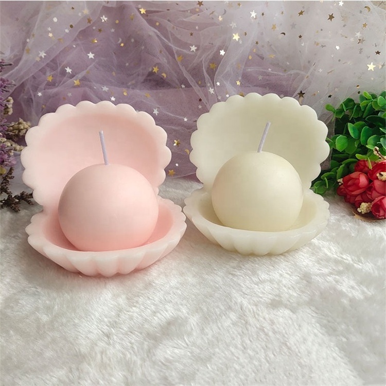 pearl shell shapes pure soy  scented candles handmade soybean wax home decoration  aroma