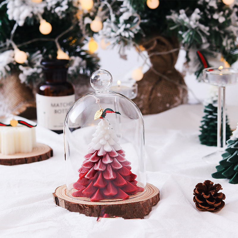 wholesale custom Christmas Decoration Christmas tree shape soy wax scented candle fragrance aromatherapy candles