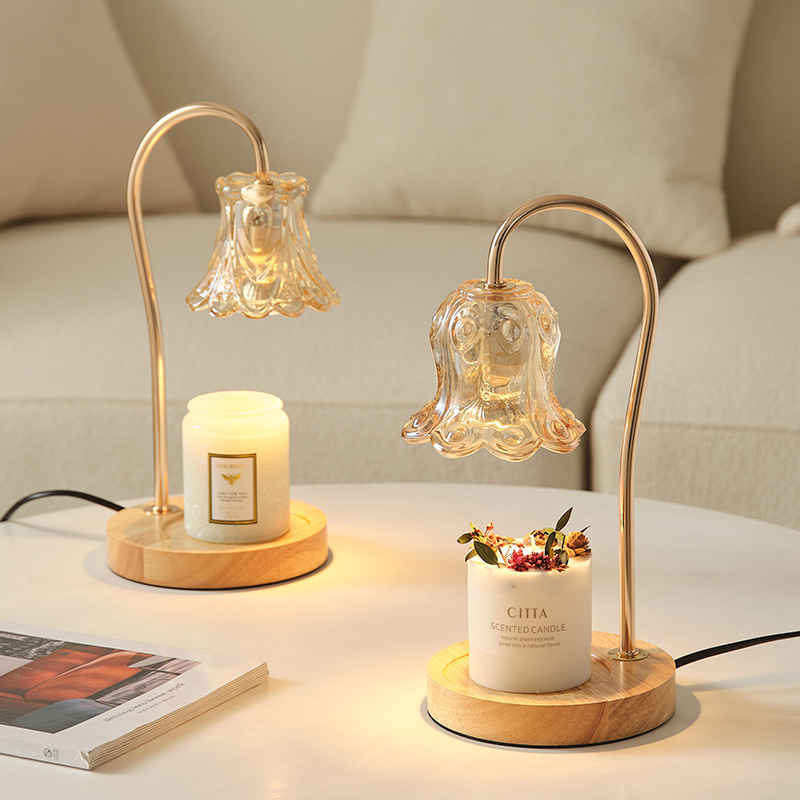 custom flameless candle warmer lamp with timer dimmable candle light wax melt warmer for candle making