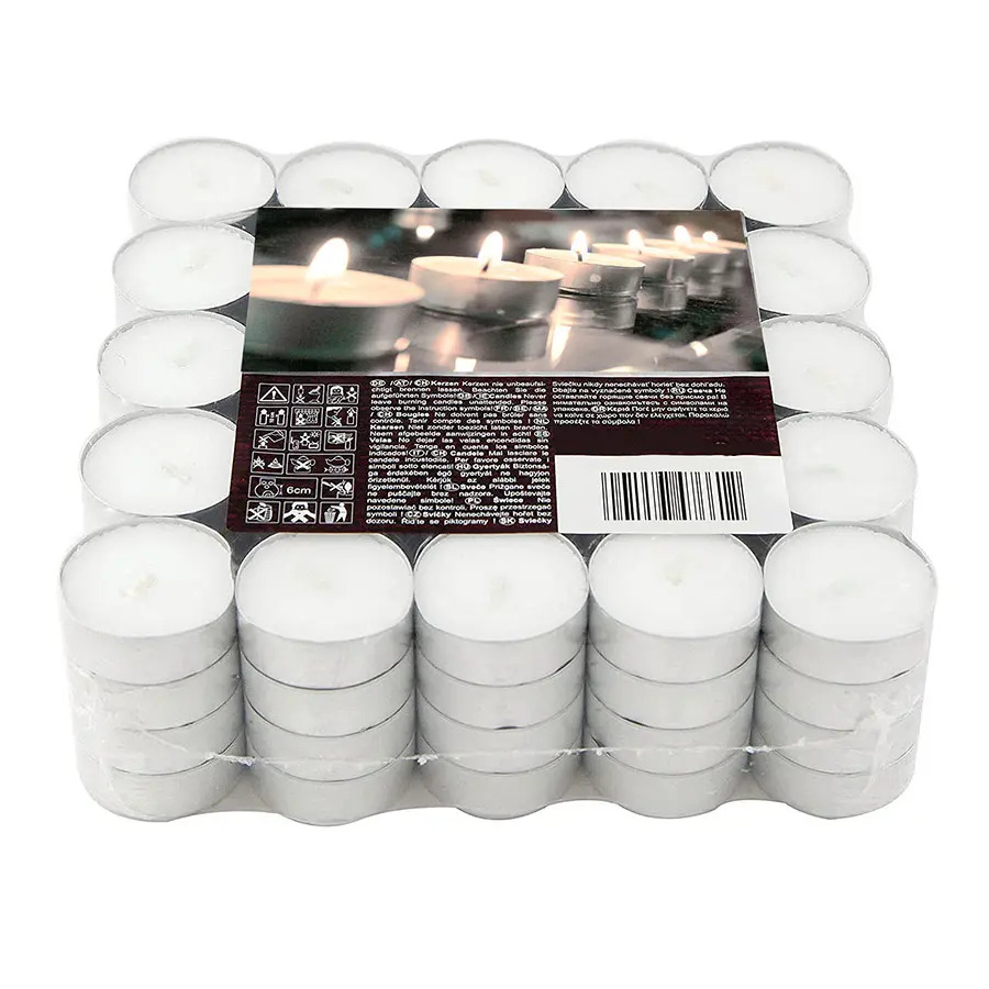 100 Pack 12g Unscented High Quality Paraffin Free Natural Beautiful Tea light Colorful Tea Candles