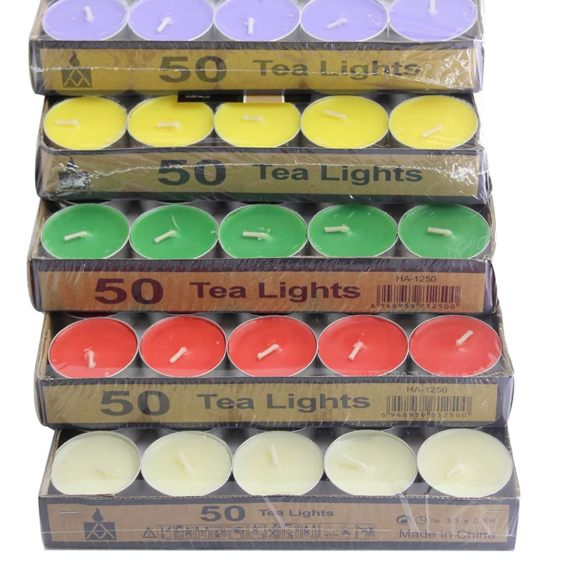 Portable Hot-sale Various Scents Paraffin Wax Tea Light Candle for Date Meditation Aromatherapy Festivals Boil Tea