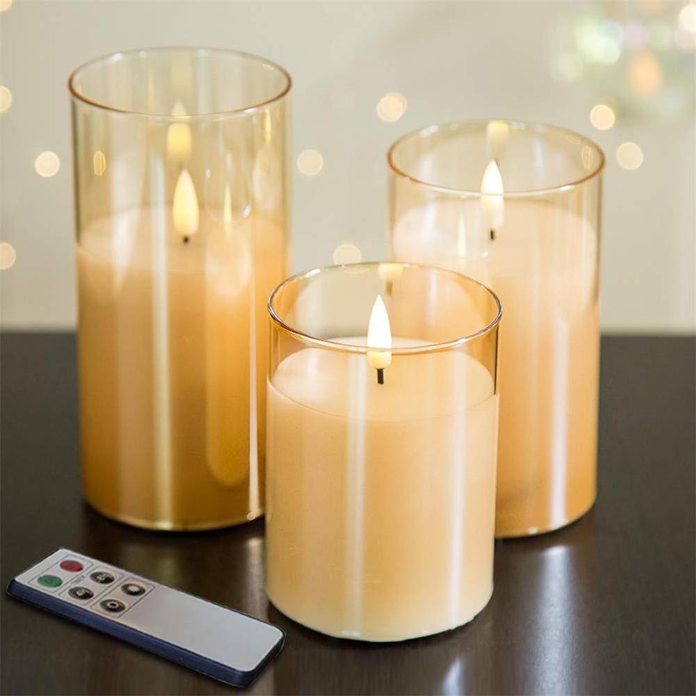 Bougie kerzen pillar real wax electric tea light battery operated candles velas led candle flameless candles with remote