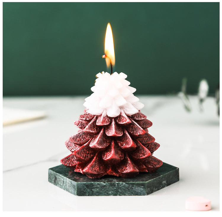 wholesale custom Christmas Decoration Christmas tree shape soy wax scented candle fragrance aromatherapy candles