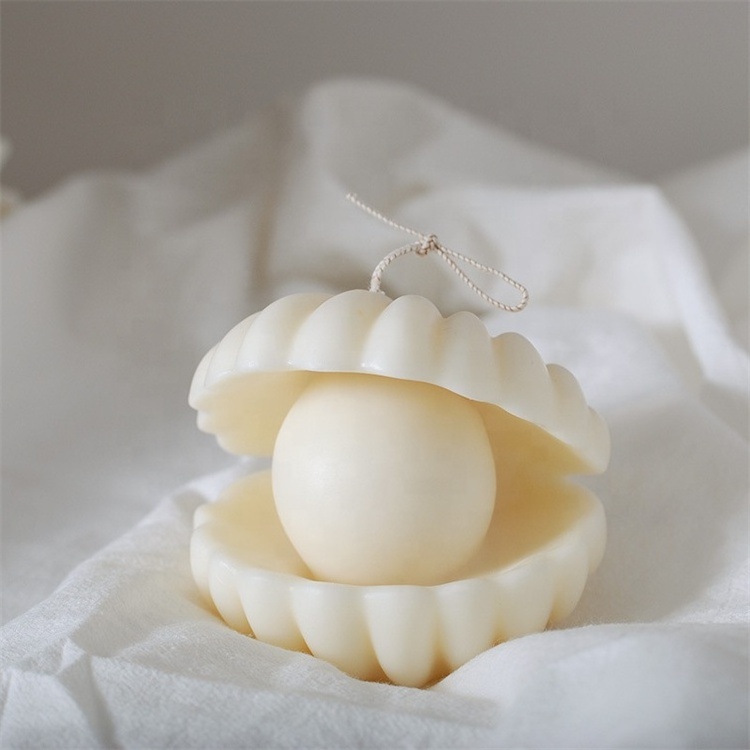 pearl shell shapes pure soy  scented candles handmade soybean wax home decoration  aroma