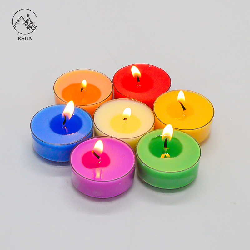 Unscented Tea Lights in Clear Cups 4 Burn Hours Premium Tealight Candles Smokeless Pc Tea Light Candles