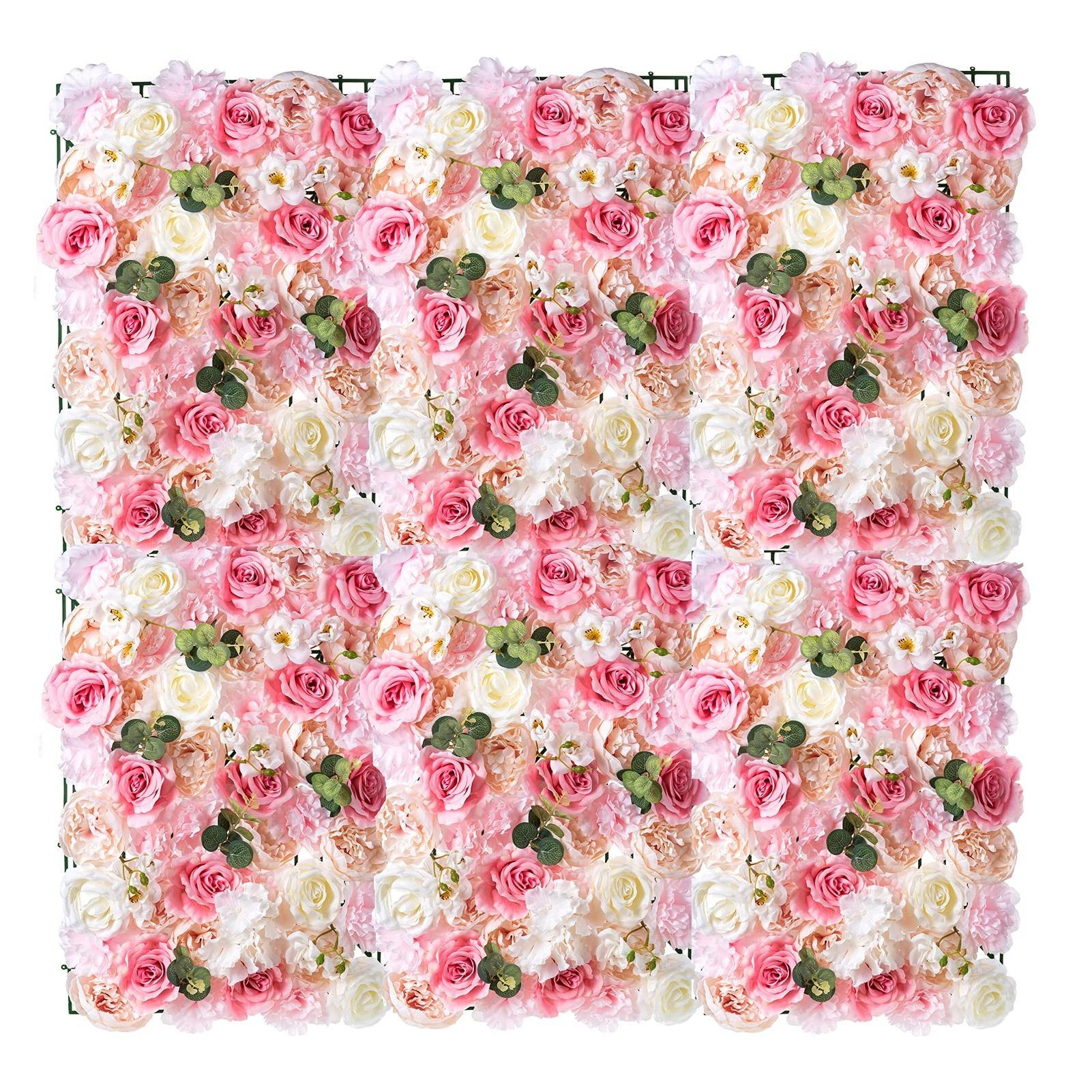 upscale roll up artificial flowers roses wall wedding flowers backdrop 8ft x 8ft fabric panel Purple Green plant Flower Wall