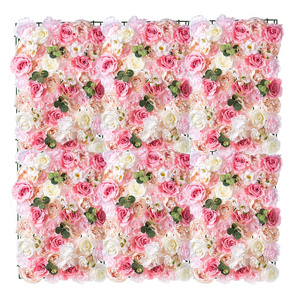 upscale roll up artificial flowers roses wall wedding flowers backdrop 8ft x 8ft fabric panel Purple Green plant Flower Wall