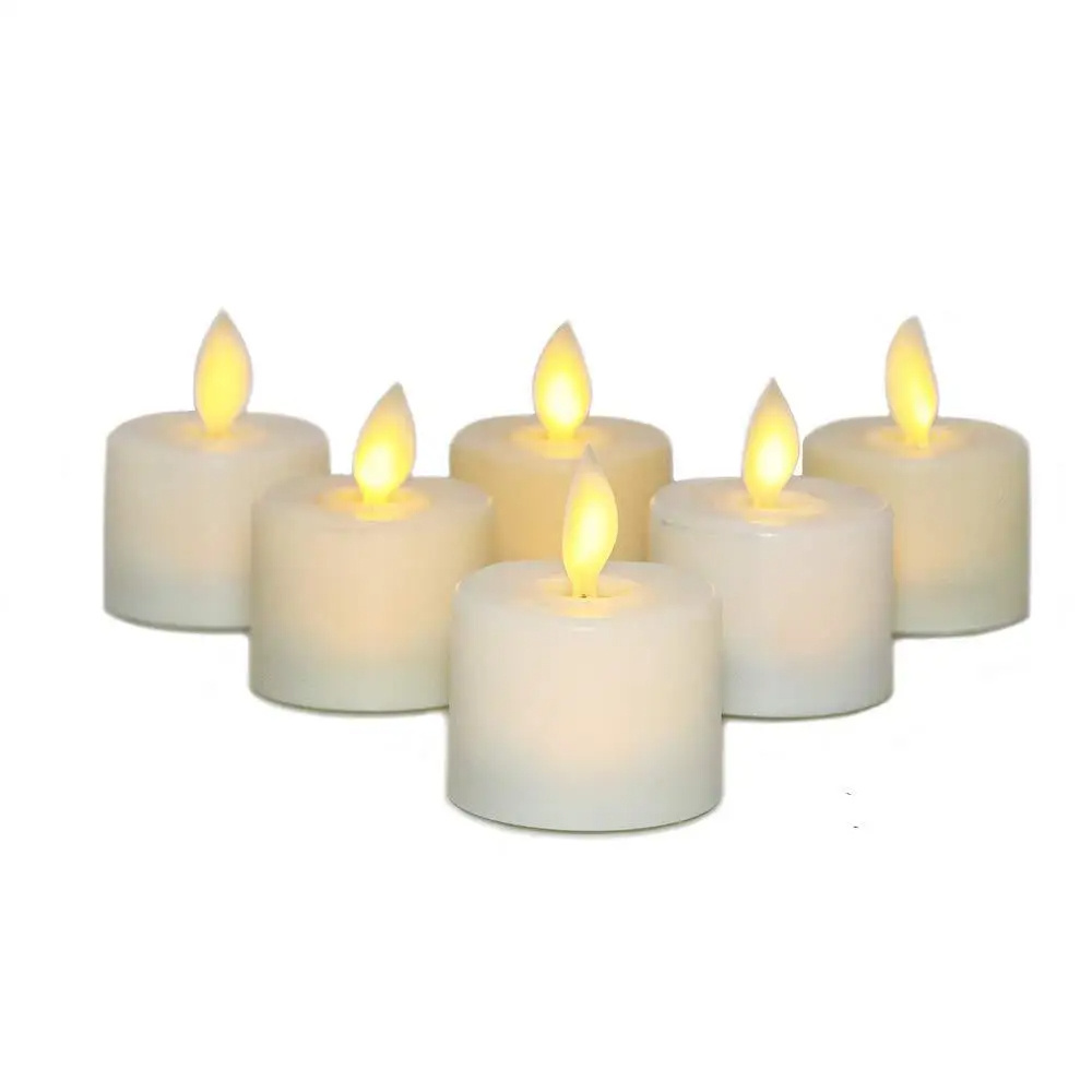 Home decoration 5 hours timer flame led tea light candle battery operated candles tealight