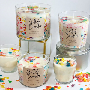 wholesale custom private label novelty food dessert soy scented cereal candles bulk order