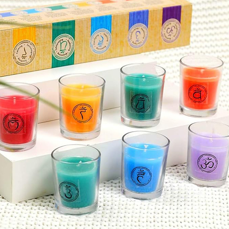 Luck Votive Chakra Candles Scent Pack of Aromatherapy Candle Set Home Fragrance Aromatherapy Candle