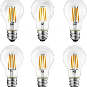 E27 LED Light Bulbs 40 Watt Equivalent Warm White 2700K 4W Classic Clear Glass A19 LED Filament Bulb Non-Dimmable