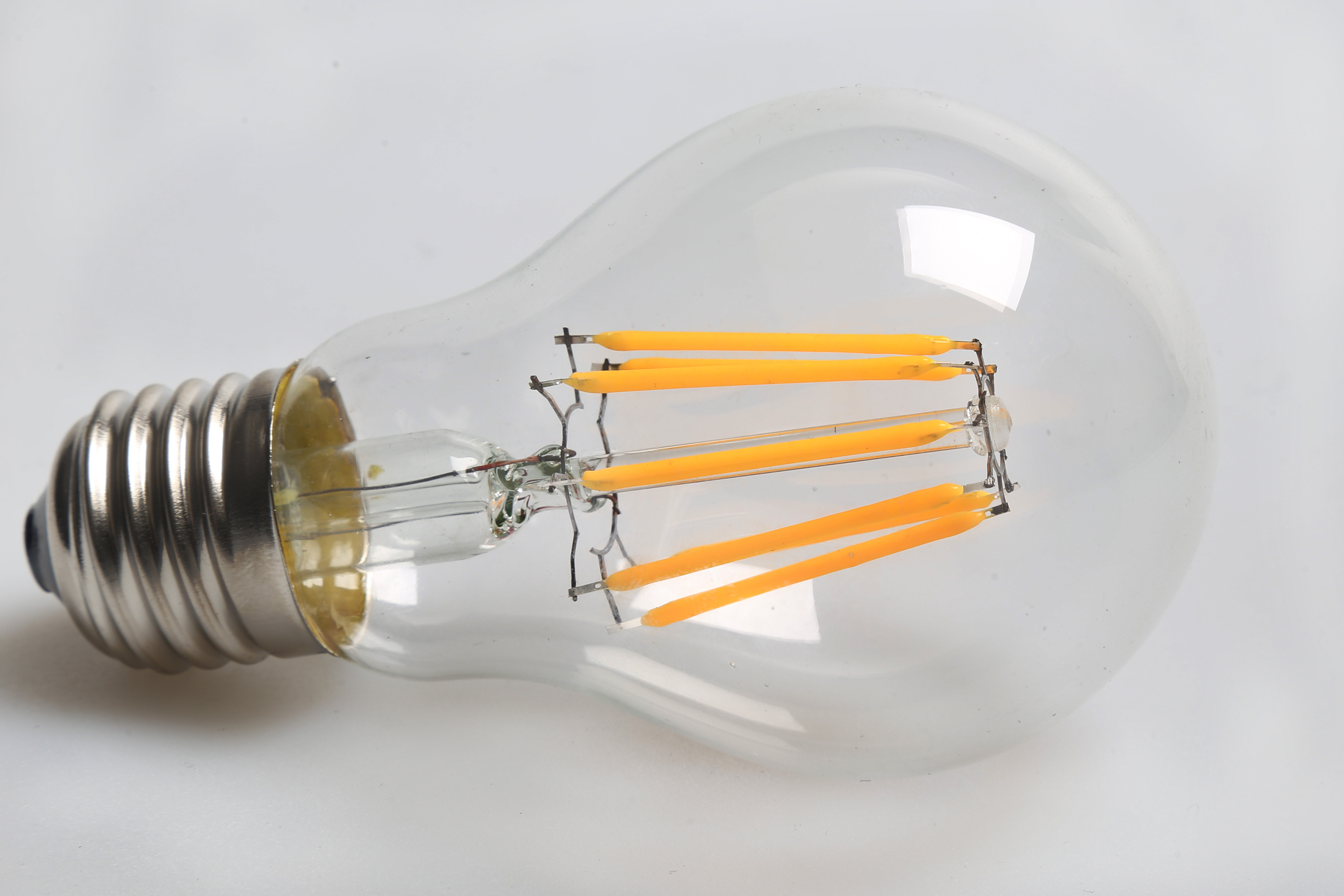 60 Watt Equivalent E27 LED Filament Light Bulbs Warm White 6W 2700K Non-Dimmable A19 LED Light Bulb with 80+ CRI